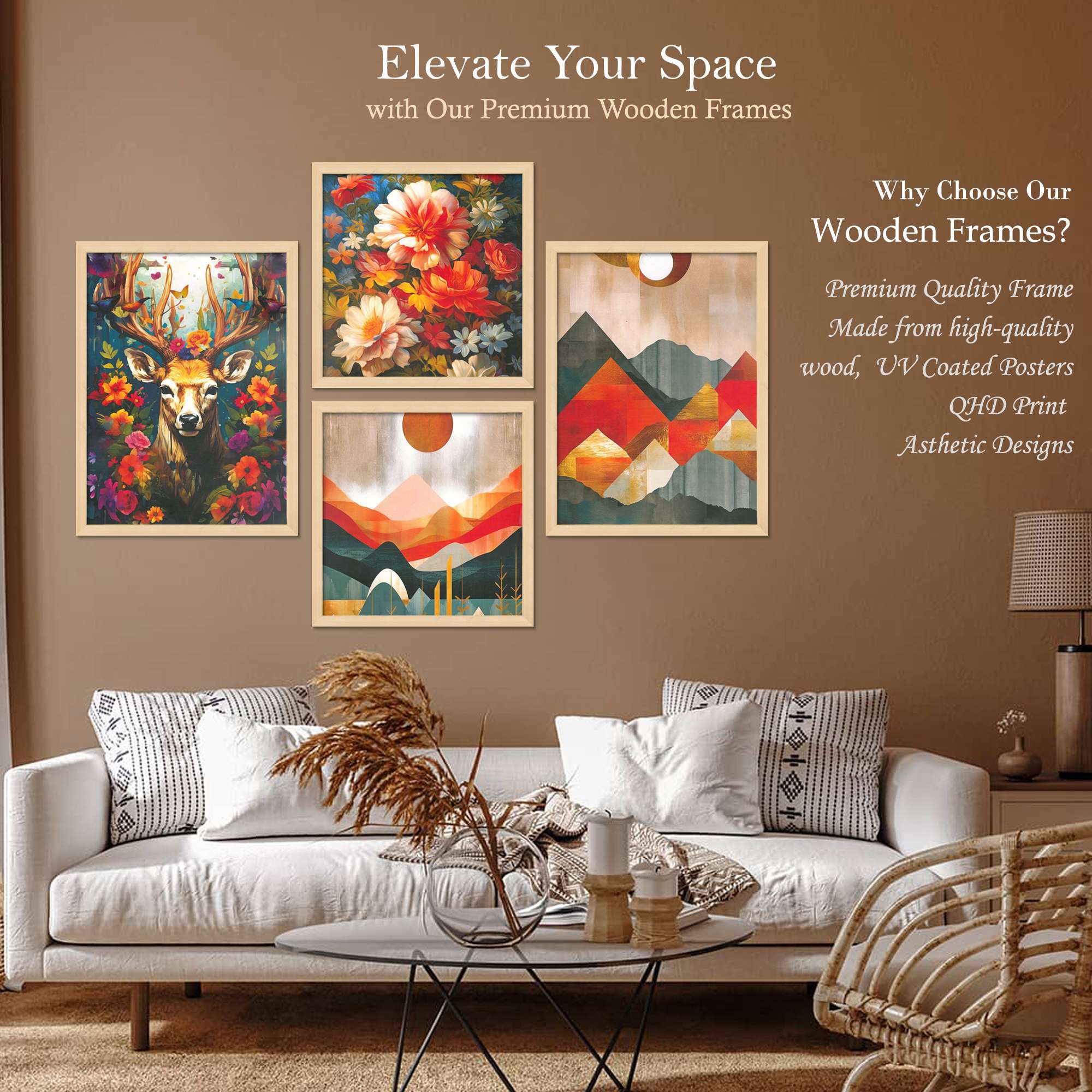 SET OF 4 DIGITAL WALL PAINTING - Image 2